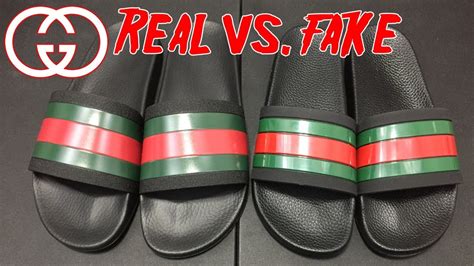 fake vs real gucci flip flops|Gucci slides are they real.